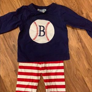 The Smocking Bug “B” Baseball set - 2T